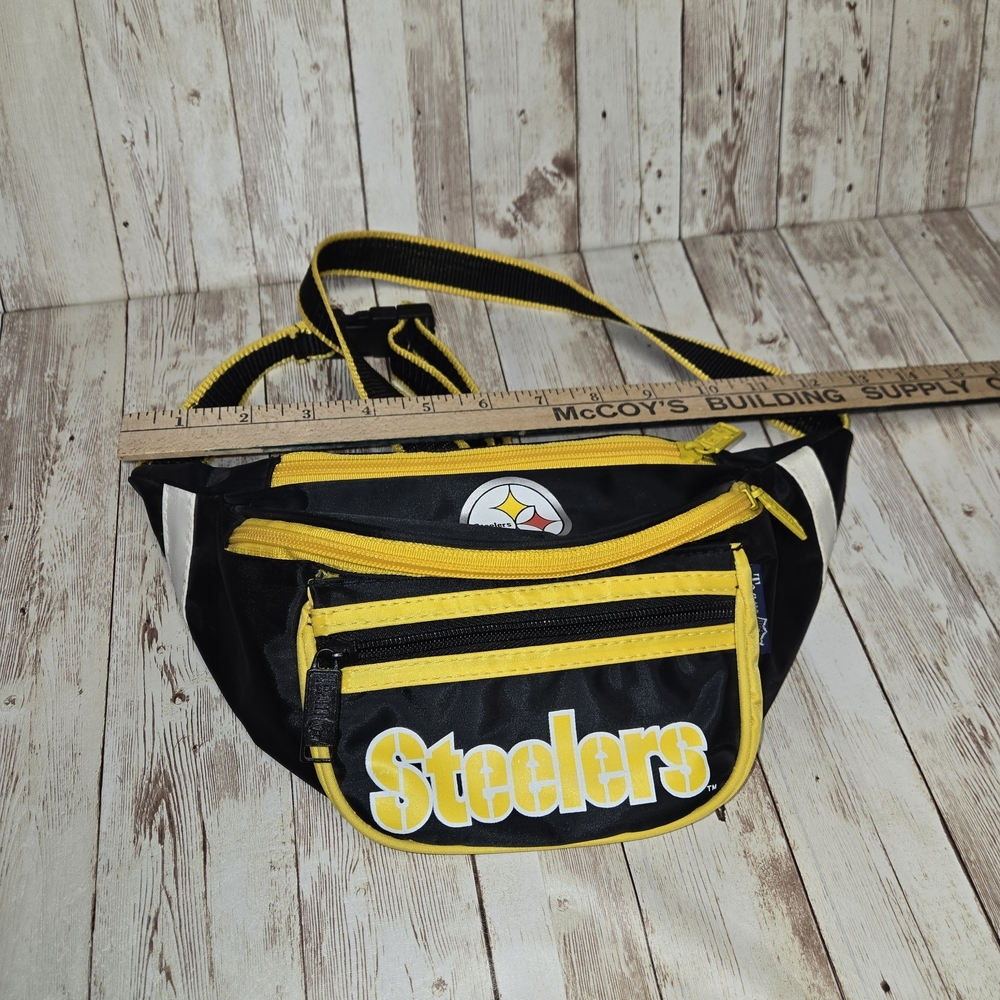 Pittsburgh Steelers Fanny Pack NFL Team A.D.S. Sports Fanny Pack Belt Bag Black - Picture 14 of 15